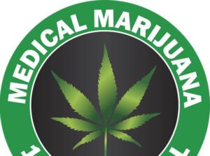 A medical marijuana logo promoting the benefits of cannabis for seizures, featuring a vibrant leaf design._SCALED