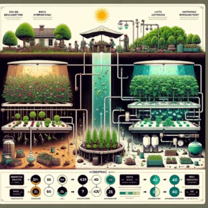 A poster showing a diagram of a hydroponic system.