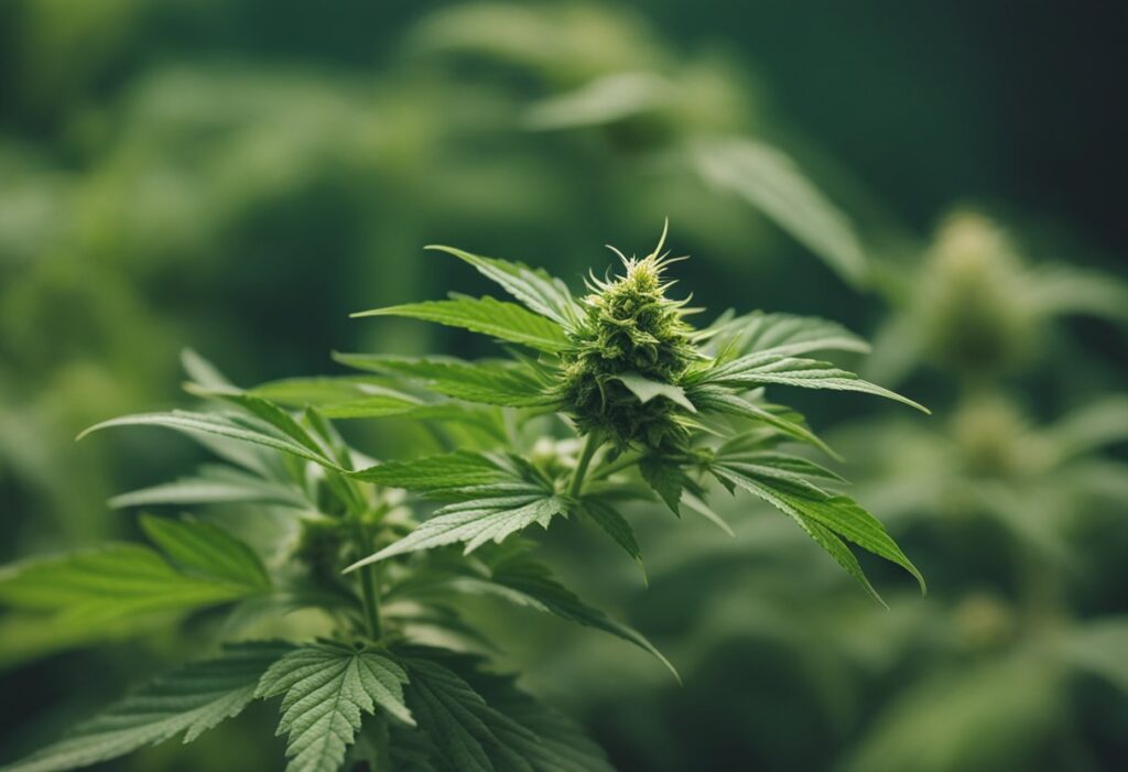 Close-up of a cannabis plant in bloom, showcasing the importance of bud rot prevention.